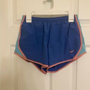 Nike Kids Blue and Pink Athletic Shorts